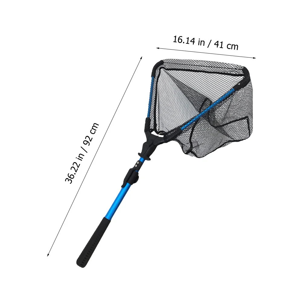 Visnet van aluminiumlegering Telescopisch opvouwbaar gaas Duurzaam draagbaar buitenvistuig Visschepnet Opvouwbaar gaas
