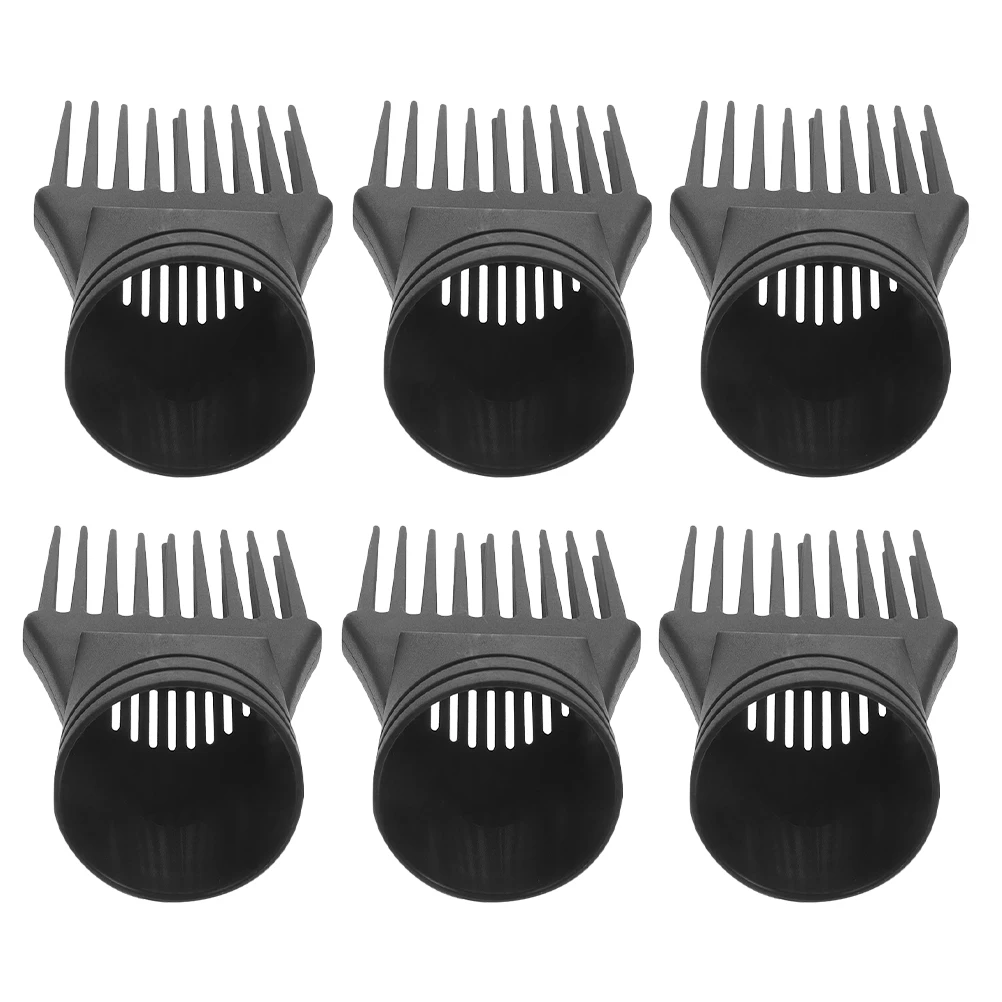 

6pcs Blow Dryer Comb Attachments Heat Resistant Universal Fit Hair Styling Tool for Salon Home Natural Finish Wide Tooth