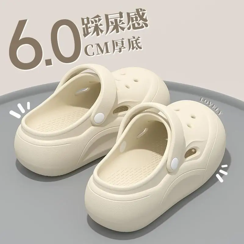 2026 Super Hot Thick soled Super Soft Hole Shoes for Women, Summer Off Wear Non slip Sandals