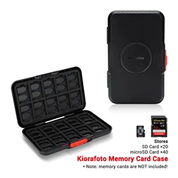 60 Slots Memory Card Case Wallet for 20 SD SDHC SDXC & 40 Micro SD SDXC SDHC TF MSD Cards,Portable Slim Micro SD Card Case