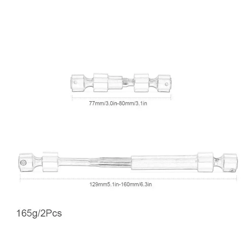 DogRC  Metal Steel Center Driveshafts CVD 5650R for 1/10 Traxxas Summit E-Revo REVO T-MAXX Upgrades Parts Accessories