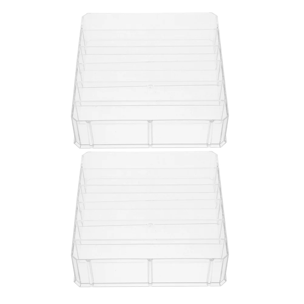 2 قطعة منظم أموال أكريليك صندوق نقود متعدد الشبكات لعلبة عرض تخزين المنزل في المكتب والفصول الدراسية