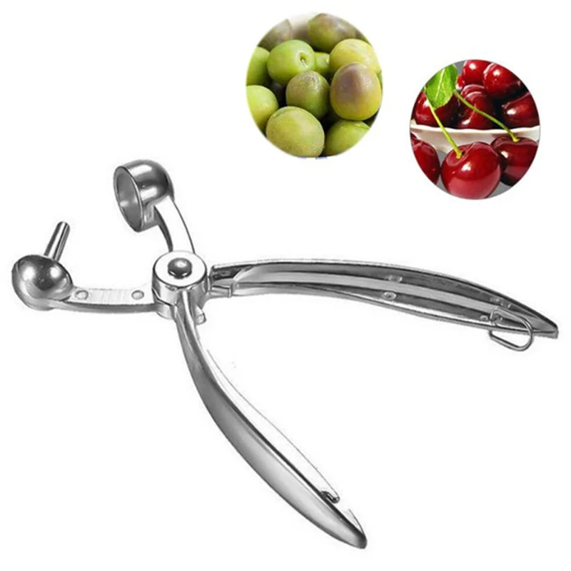 Removedor de frutas y verduras de cereza, herramienta de cocina, deshuesador de oliva, artefacto de semillas, Cascanueces, 18CM, 1 unidad