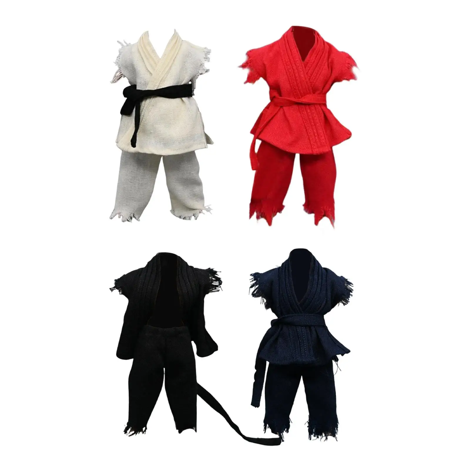 

1:12 Scale Action Figure Clothes Miniature Clothing, Men Judo Uniform, Doll Costume Accessories for 6" Male Figures