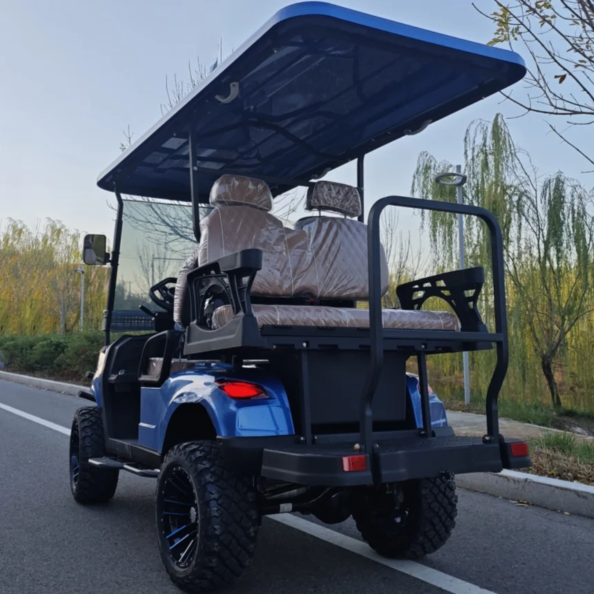 Affordable Electric Golf Cart With Folding Windshield  Bluetooth Speakers 7KW/5KW Conversion Motor 6 Seats Electric Golf Cart