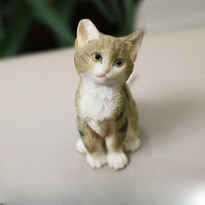 

1/6 Scale Lifelike Simulated Young Tiger Skin Tabby Cat Model For Action Figure Display Collection Ornament Craft Gift Pet Toy