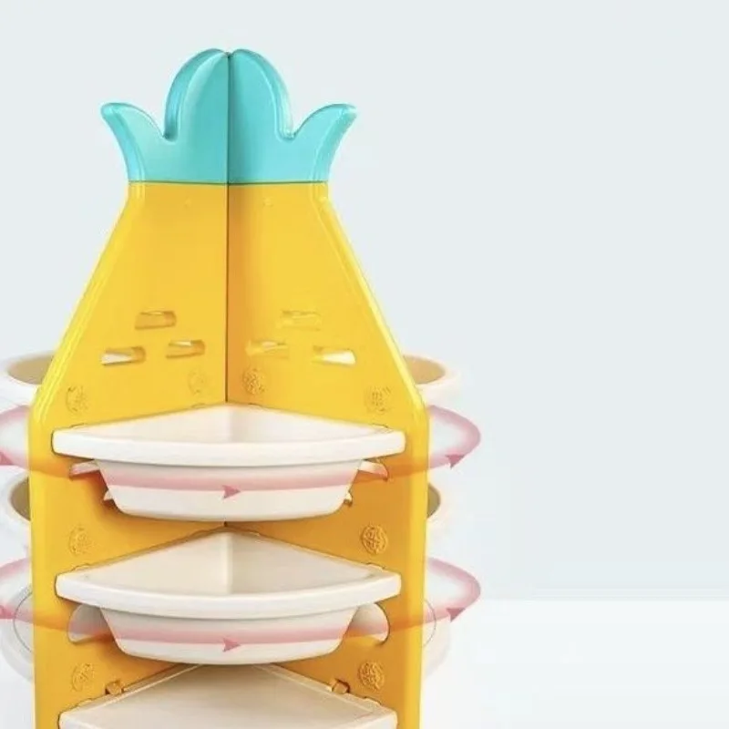Pineapple tree toddler toy storage rack, storage cabinet baby bookshelf large capacity shelf household locker