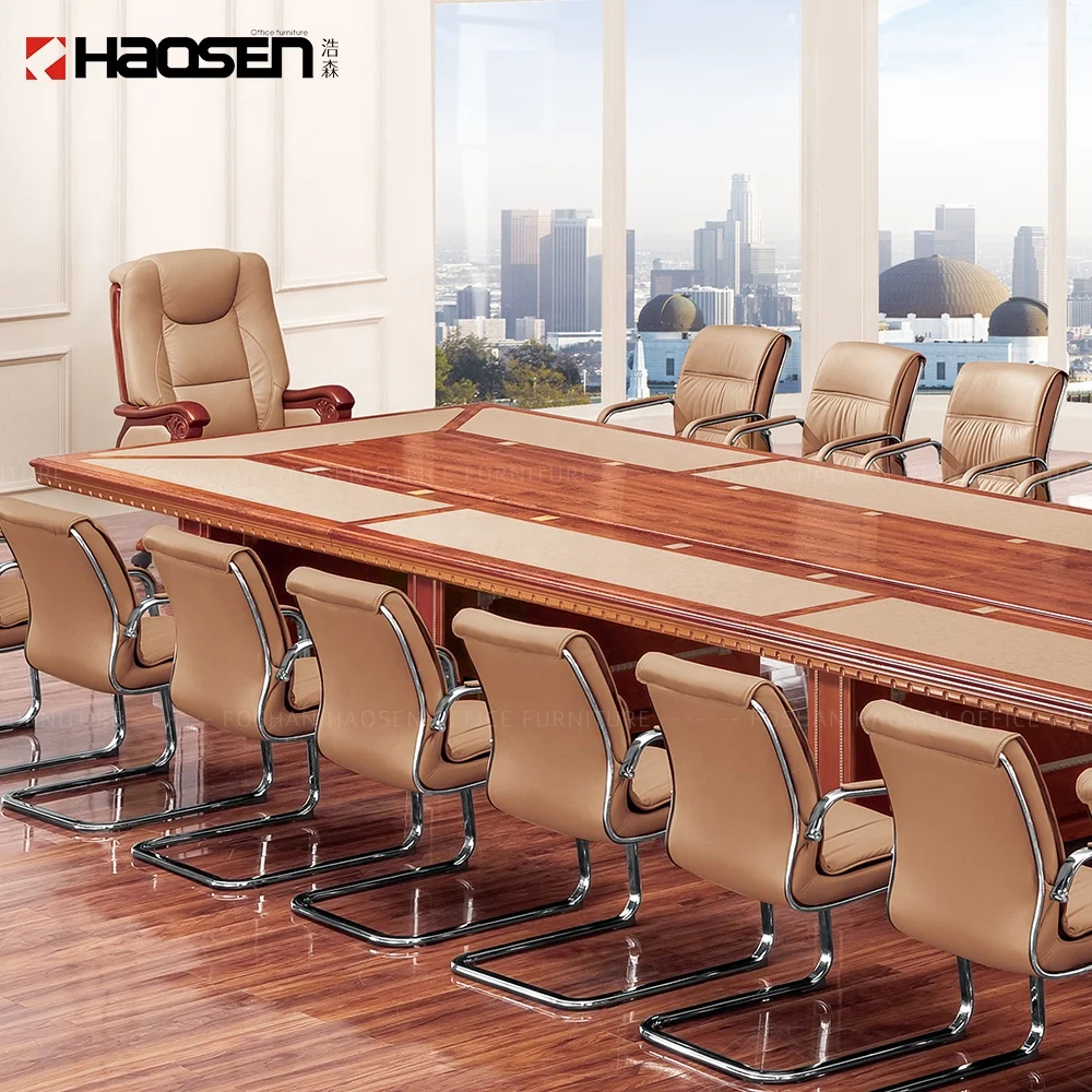 Rolls 520 Luxury Factory Custom Wooden Commercial Big Office Conference Tables Meeting Table Desk