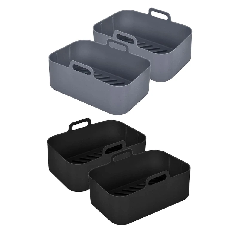 ซิลิโคนหม้อถาดสำหรับ Air Fryer เตาอบเบเกอรี่แม่พิมพ์ Pastry Bakeware 2pcs Dropshipping