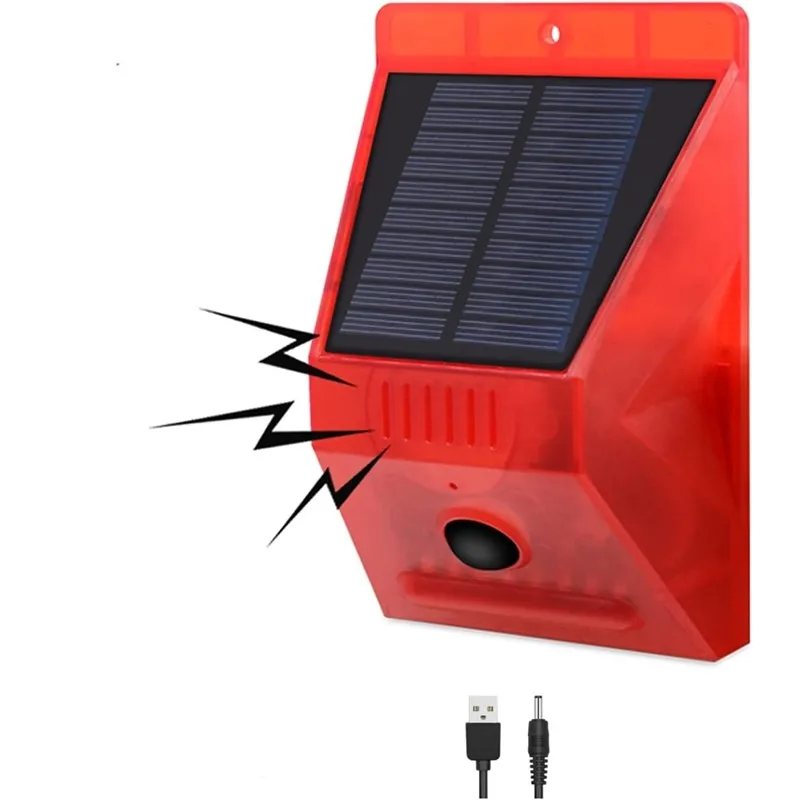 

【NEWLY】Solar Alarm Light-Remote Control Included, Infrared Motion Detection, Sensor Warning Flash Light For Home Secu