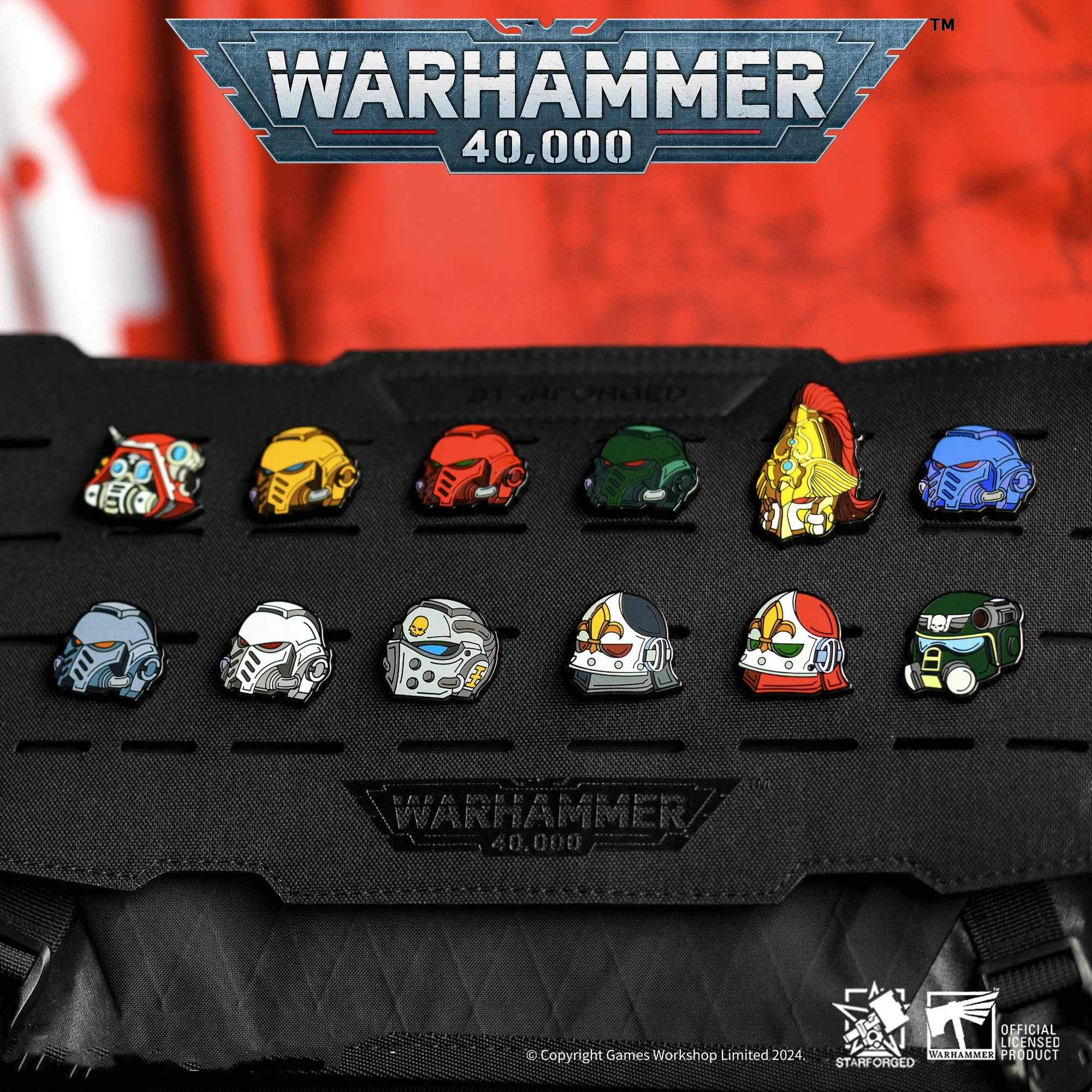 Starforged Starcast Warhammer 40K Surrounding Star Warrior Imperial Armed Forces Helmet Badge  Anime