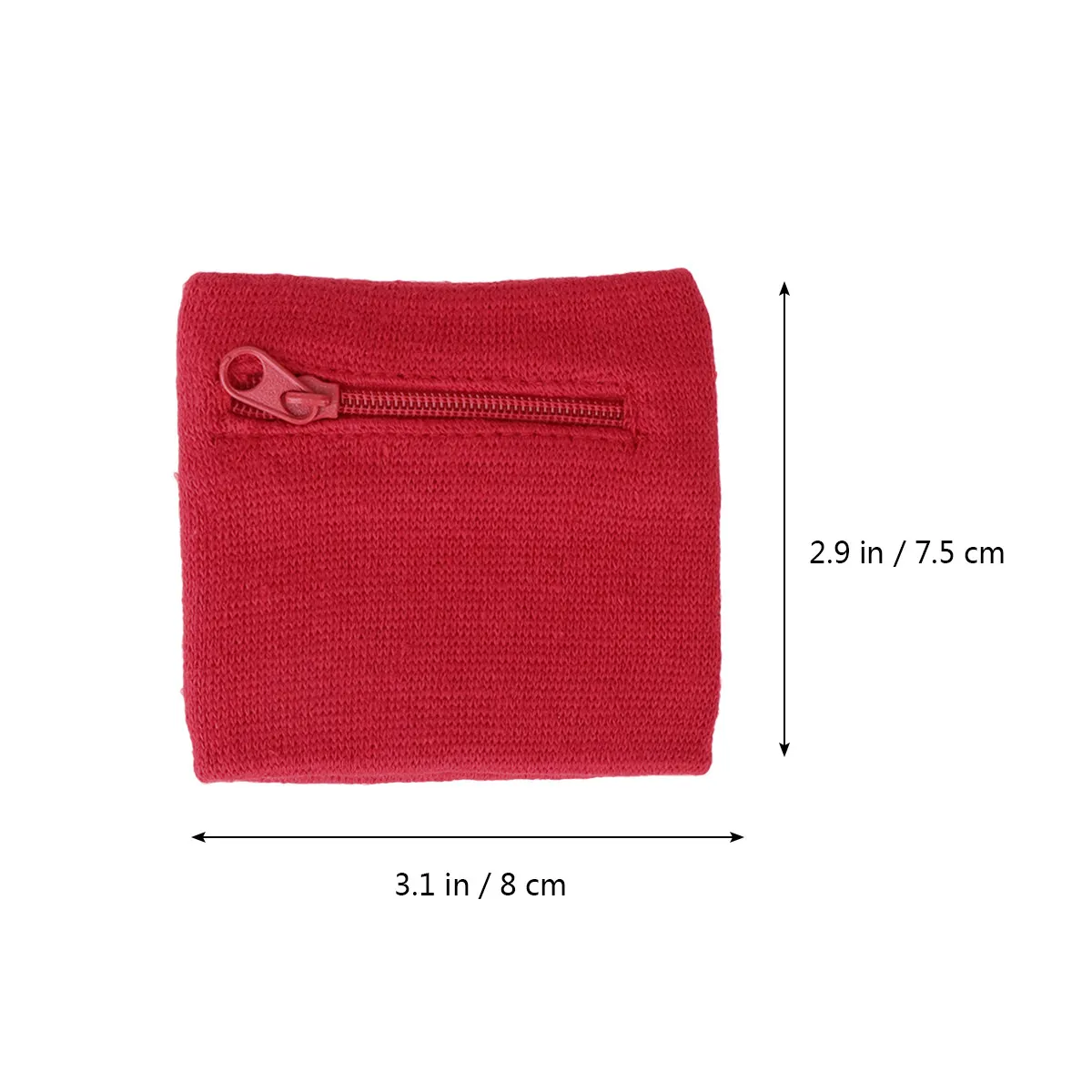 2Pcs Sport Wristband Bag Functional Change Pouch Secure Zipper Closure Portable Key Storage for Outdoor Running Daily Activities
