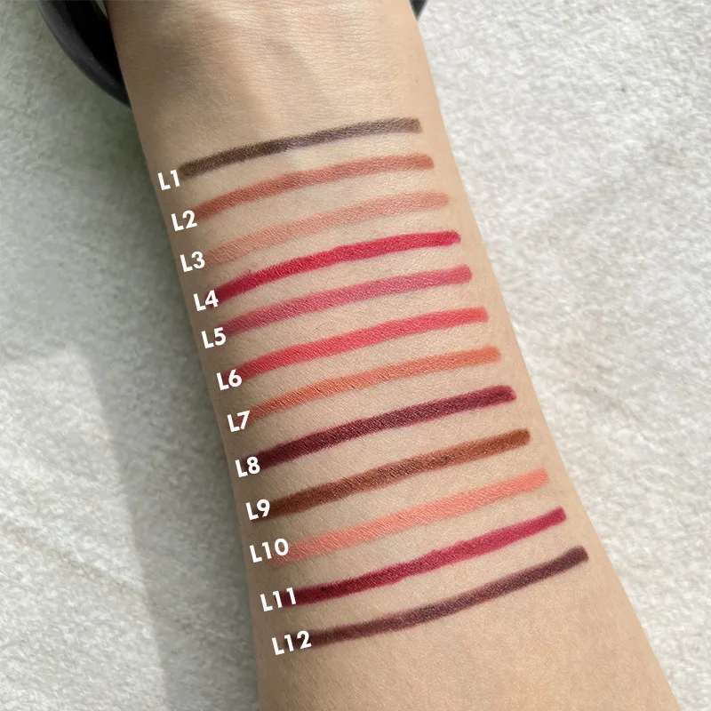 No Logo Nude Brown Lipliner Lipstick Pencil Matte Waterproof Long Lasting Non-stick Contour Tint Pigments Lip Pencil Cosmetics