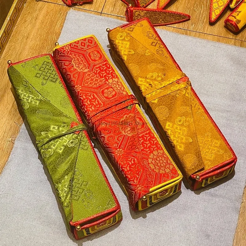 Sac de rangement pour écritures bouddhistes 40CM, coloré, épaissi, tridimensionnel, cousu au Népal, pour la maison et le bureau, housse en tissu