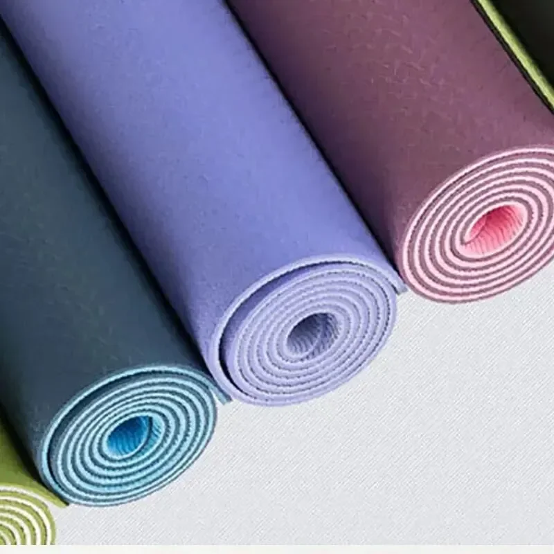 TPE عدم الانزلاق اليوغا الحصير لا طعم له العلامة التجارية بيلاتيس رياضة ممارسة منصات حقيبة مجانية الطبيعة المطاط اللياقة البدنية حصيرة اليوغا مع حمل