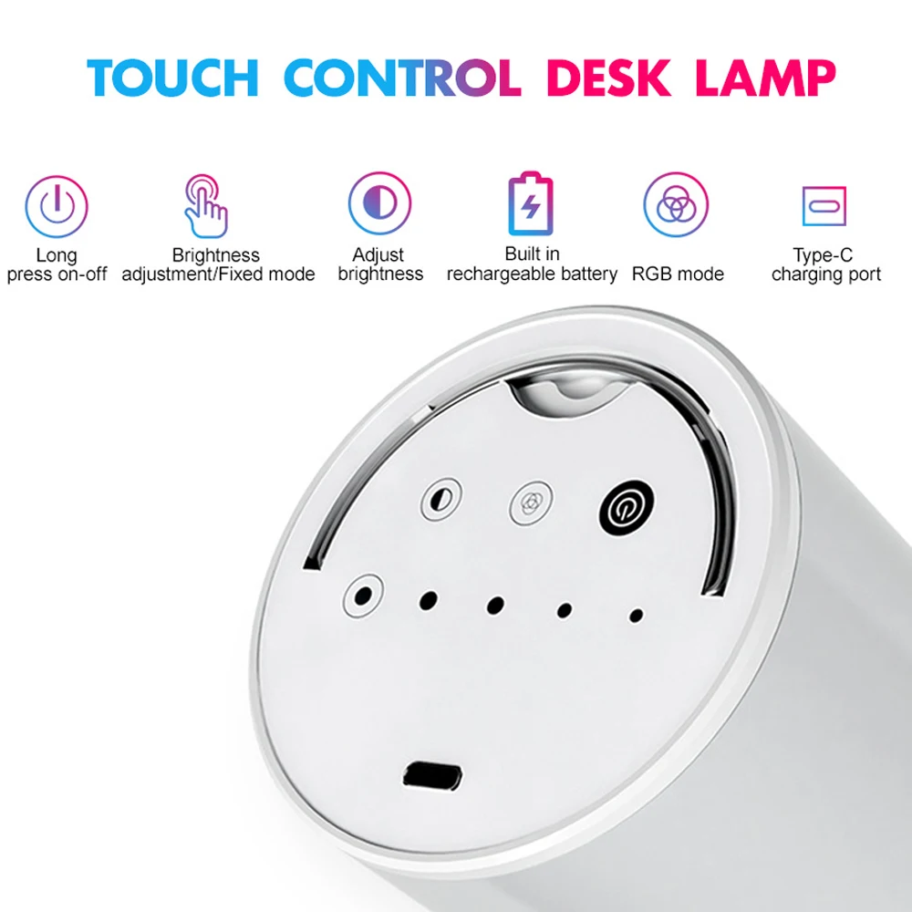 Tuya WiFi Smart Night Light, Lâmpadas de Mesa Regulável, Controle Remoto, Toque, Música Sync, Luzes Ambiente, Portátil, Ao Ar Livre, Camping Lanterna