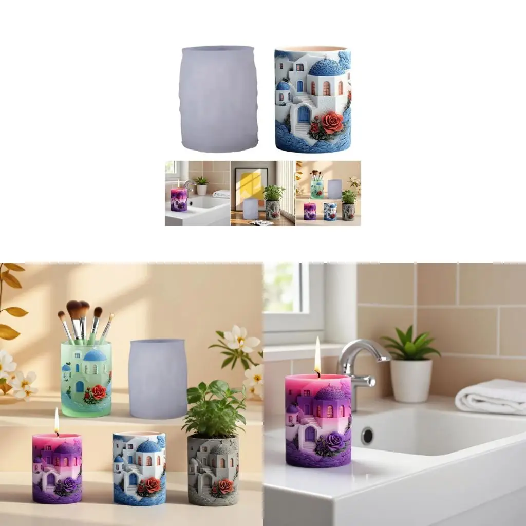 

Reusable Silicone Cup Mold For DIY Resin Casting Decorative Planter Making