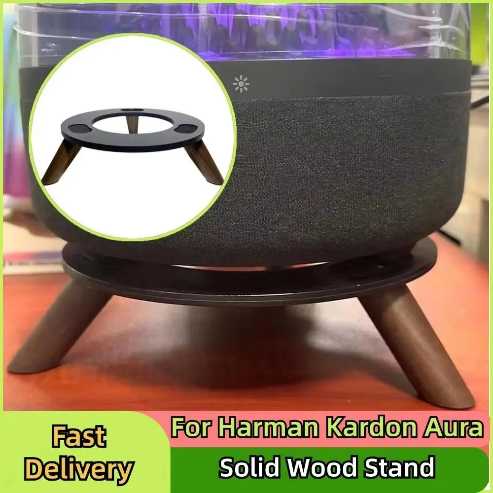 Soporte de Audio con Base de madera, soporte de altavoz grueso que absorbe los golpes, soporte de sonido antideslizante para escritorio, 1 unidad, para Harman Kardon Aura Studio