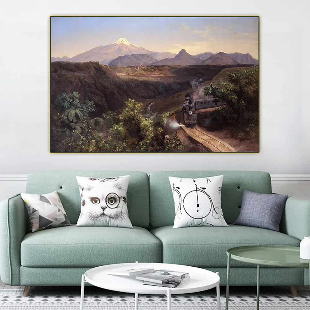 Citon Jose Maria Velasco《The Metlac Ravine》Canvas Oil Painting Artwork Poster Picture Wall Background Decor Home Decoration