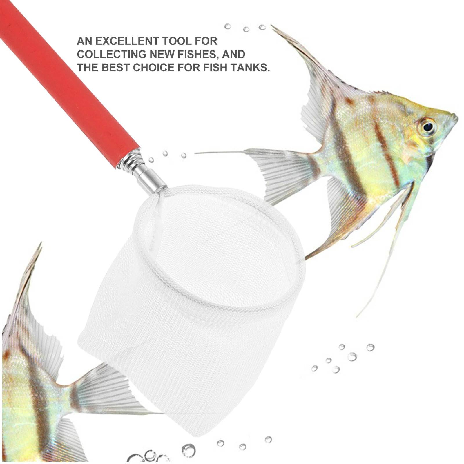 

Telescopic Shrimp Net Stainless Steel Foldable Fishing Net For Aquarium Pets Nylon Mesh Deep Water Reach Wall Mountable