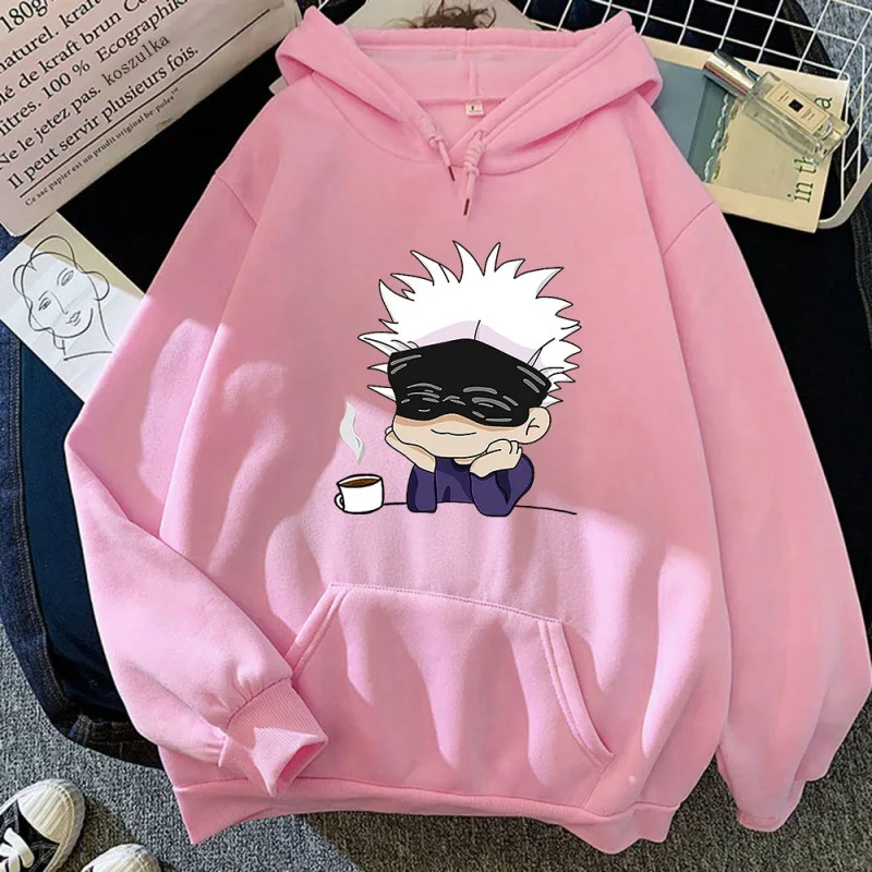 อะนิเมะ Jujutsu Kaisen ภาพตัวละครแฟชั่นผู้หญิงเสื้อผ้า Street วัฒนธรรม Leisure Life แนวโน้มพิมพ์ Hoodie