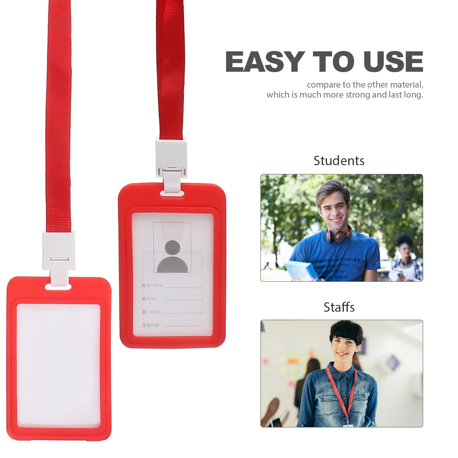 

Bamboo Pallet Badge Holder with Lanyard Name Card for Plastic Sleeve Sleeves Cards Holders Id Tag
