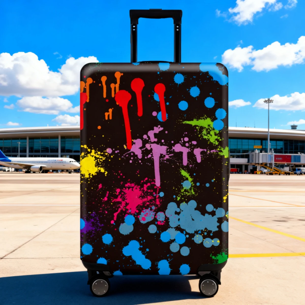 

Чехол для багажа, защитный чехол для чемодана для чемодана 22-26 дюймов, моющиеся, предотвращающие царапины, дорожные аксессуары