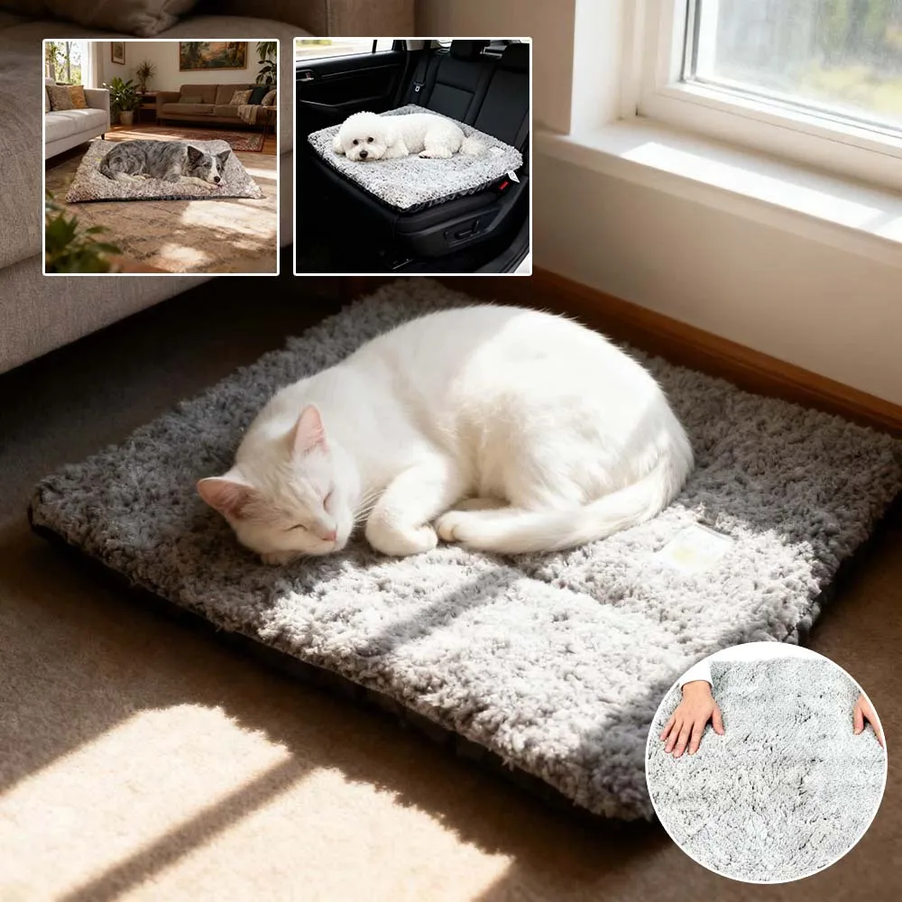 

1PC Pets Cats Dog Bed Mat Plush Kennel Warm Mat Thick Winter Cat Sleeping Pad Mattress Cushion Medium Large Dog Pet Supplies 강아지