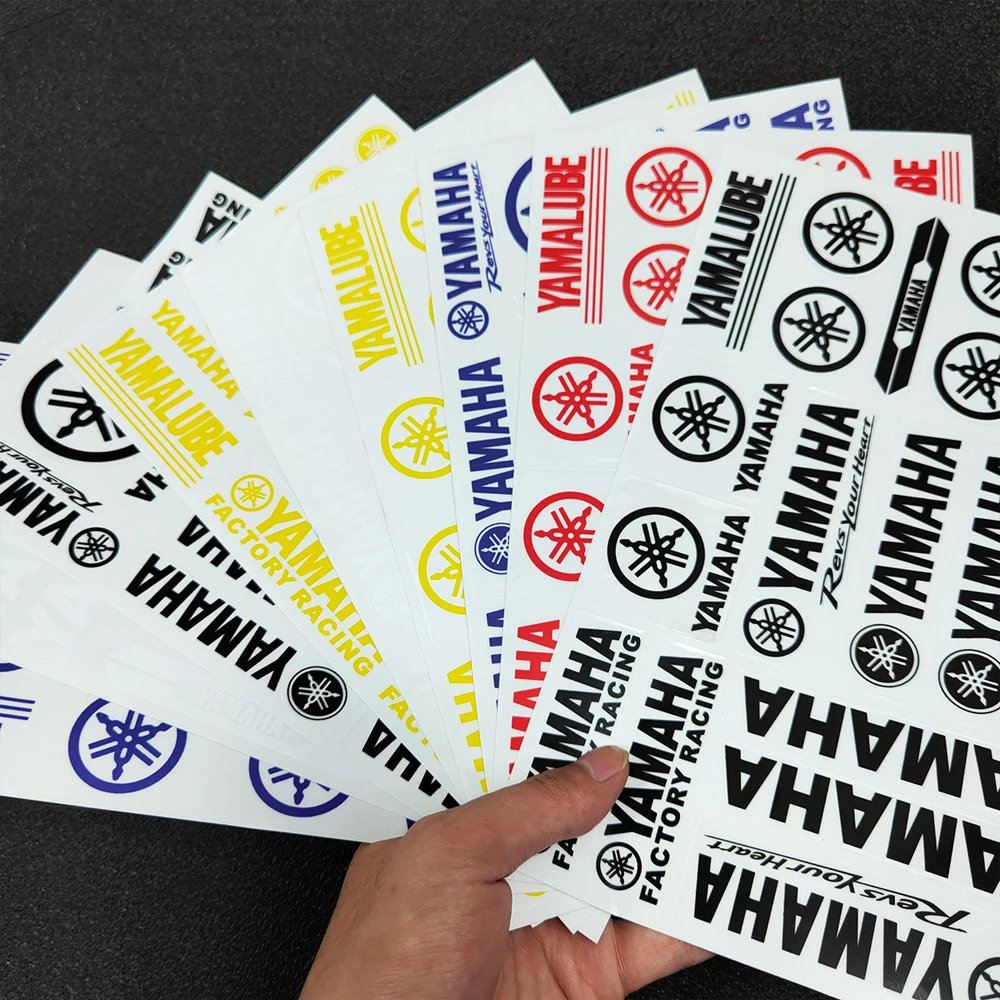 الفينيل ياماها ملصق شعار دراجة نارية خزان صائق خوذة الدراجة شفافة إلكتروني شعار كيت