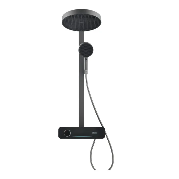 

No top spray simple shower set, copper body storage table, household bathroom milk white shower