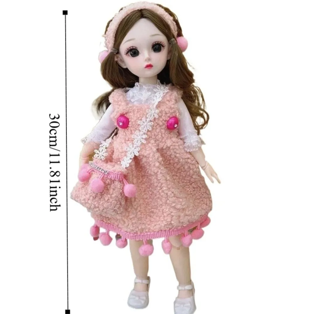 Muñecas de bebé de 30cm con ojos grandes a la moda, articulaciones extraíbles con ropa, muñeca de princesa para niña, vestido articulado, muñeca BJD para niñas