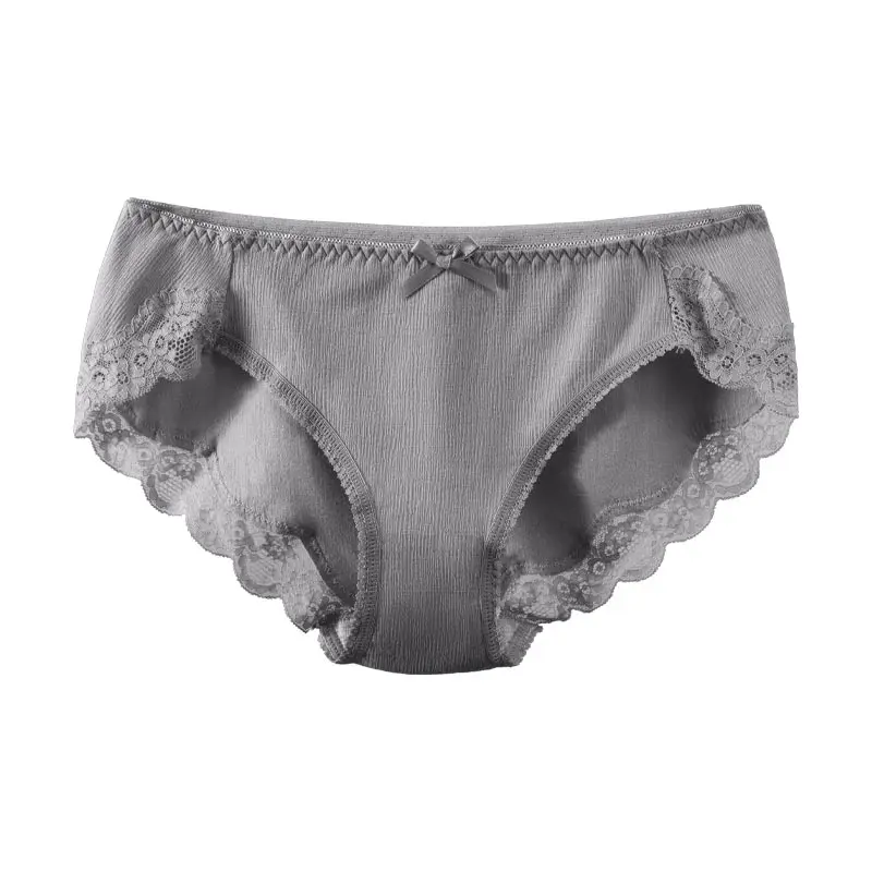 Damenunterwäsche, Damen-Slip aus reiner Baumwolle, Sommer, dünn, atmungsaktiv, antibakteriell, Schritt, mittlere Taille, Spitze, Tag-Mädchen-Shorts