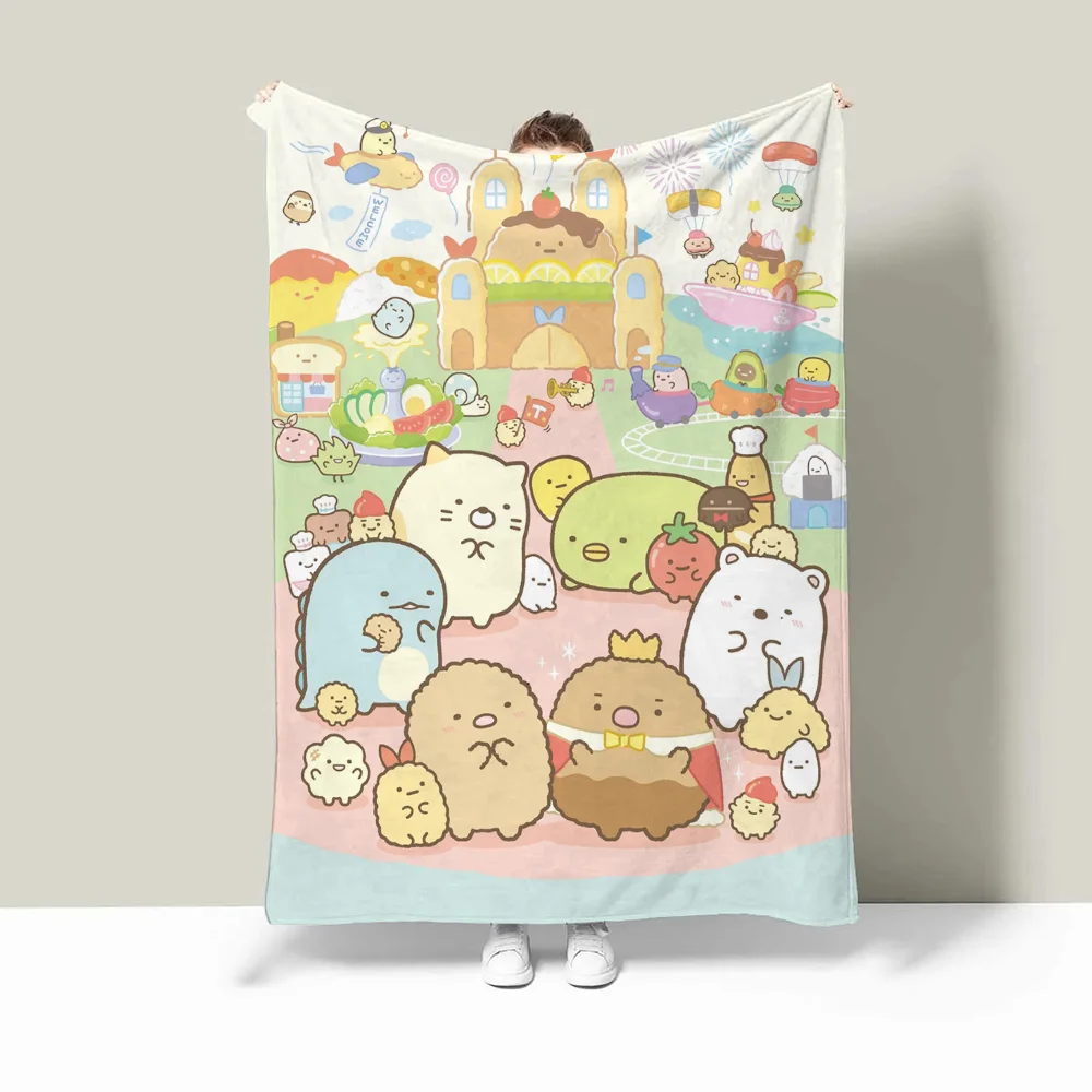 Sumikko Gurashi Bed Throw Blankets for Decorative Sofa Blanket Home and Decoration Summer Blanket King Size Luxury Bedding Knee