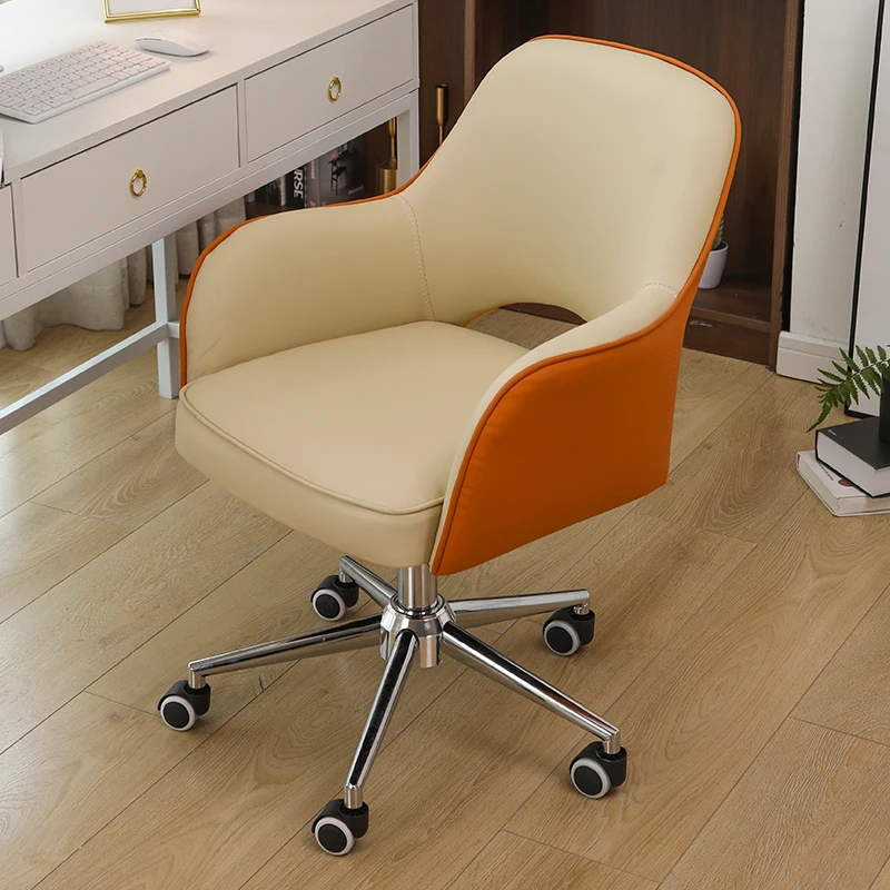Computer Chair Home Office Lift Study Leather Art Simple Learning Writing Chair Bedroom Comfortable Silla Oficina Furniture