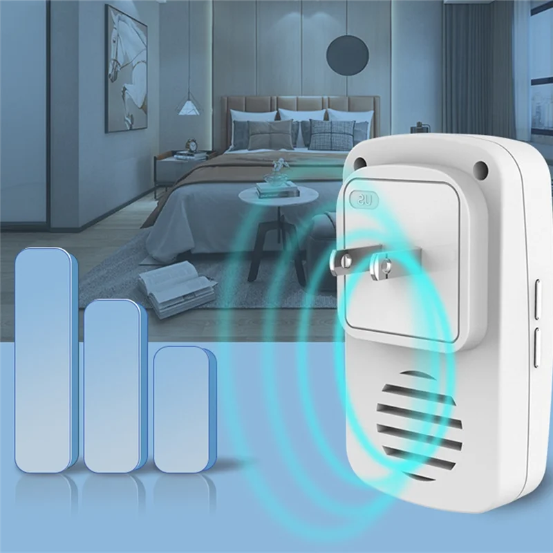 ABGIOutdoor جرس الباب اللاسلكي الرنين عدة 300 متر التحكم عن بعد المنزل ترحيب بلدي ميلودي حلقة جرس الباب الاتحاد الأوروبي التوصيل