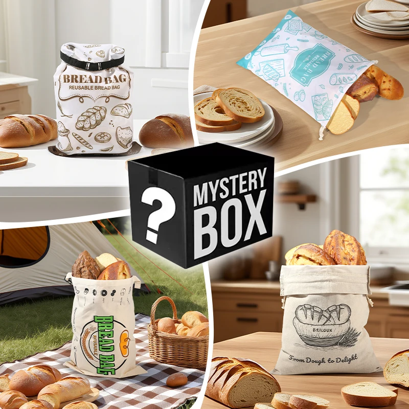 

Weedi beeswax bread bags mystery box gifts eco friendly reusable bread bag for homemade bread bag linen bread bag with buckle