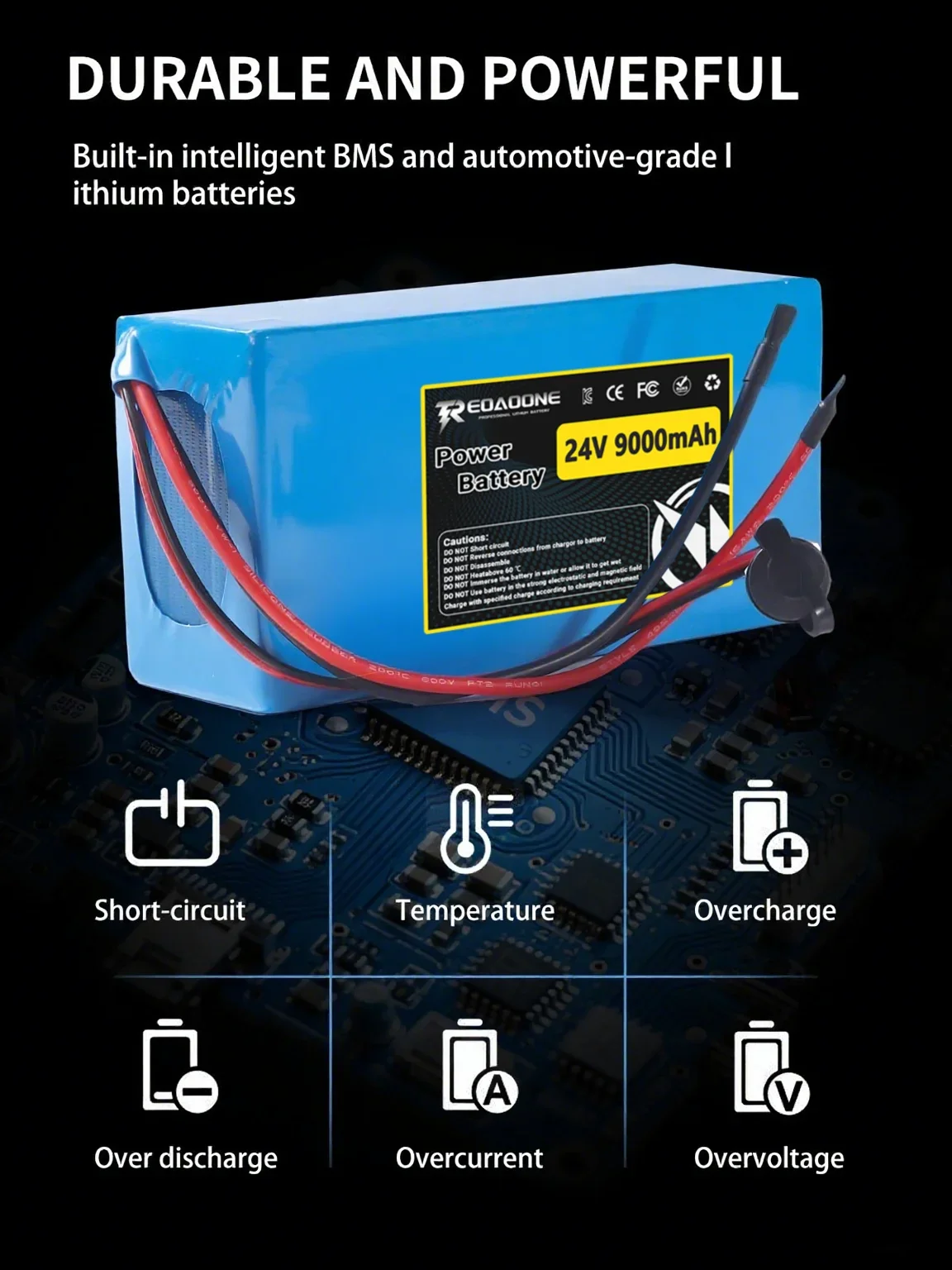 

24V 9000mAh Lithium Battery Pack Rechargeable Long Life Backup Power for LED Light Strip Detector Industrial Lighting 7S3P