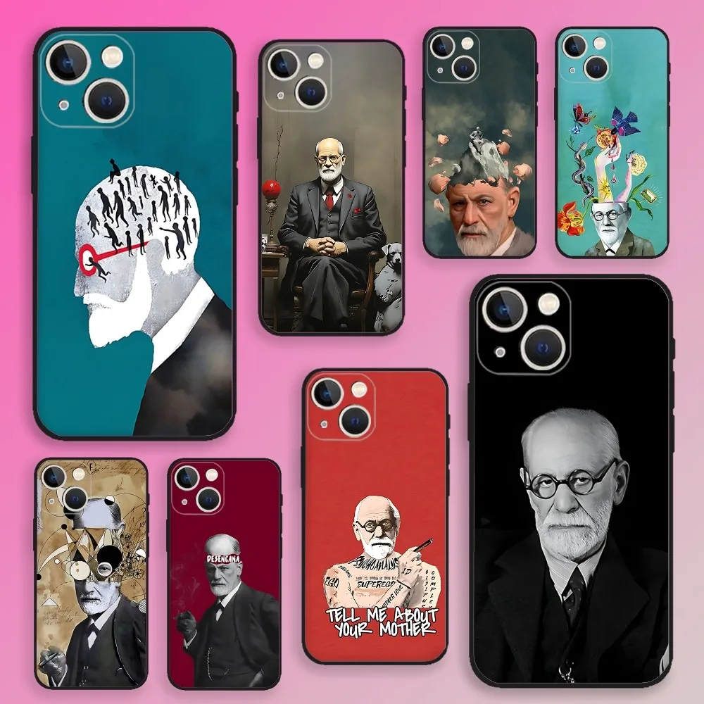 

Sigmund Psychoanalysis Freud Phone Case For iPhone 16,15,14,13,12,11,Plus,Pro Max,XS,X,E,SE,Mini Soft Silicone Black Cover
