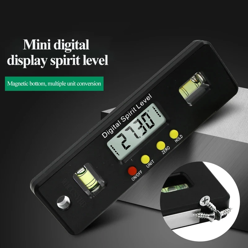 

Level Angle Slope Test Ruler Digital Gauge Universal Bevel Protractor Measure Bevel Box Goniometer Protractor Ruler Inclinometer