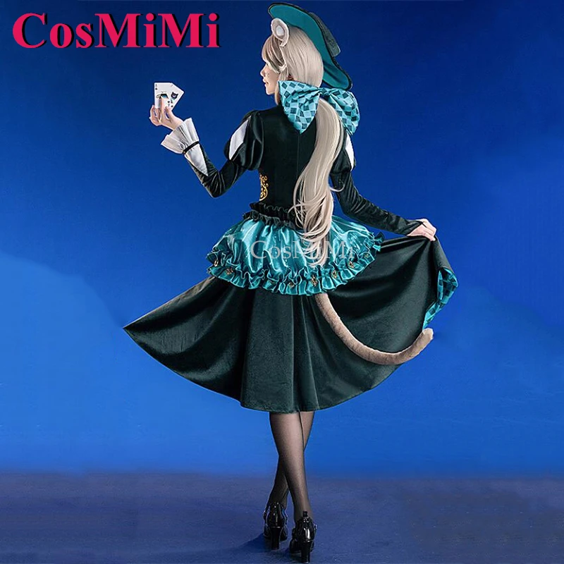 CosMi Lynette-Disfraz Genshin Impact, noche mágica, dulce y elegante, conjunto completo, ropa de juego de rol para fiesta de Carnaval, S-XL