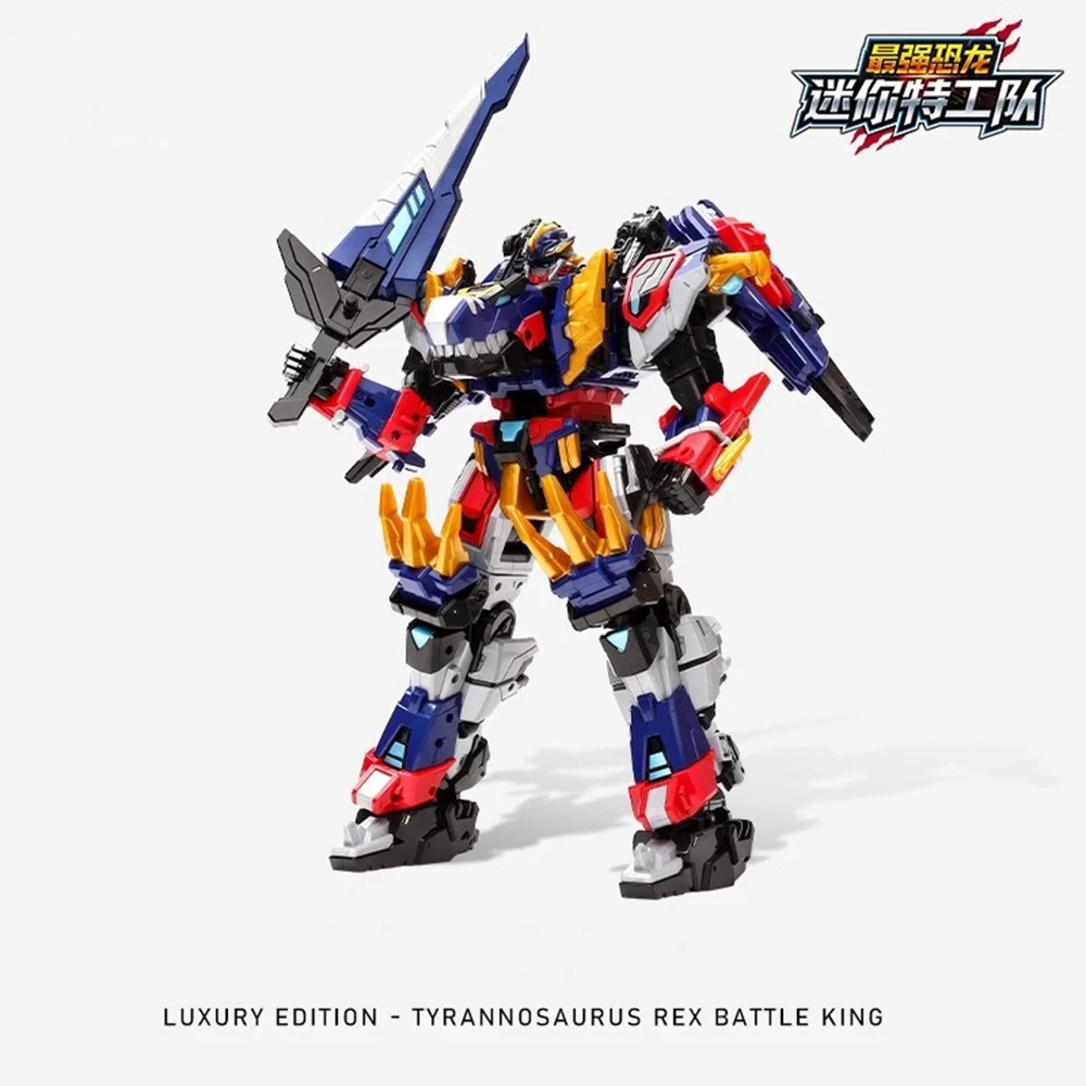 Mini Force 8 Super Dinoid Transform مجتمعة Mecha Miniforce Robot ألعاب شخصيات الحركة Tyrannosaurus Rex Warlord Deformation TOY #4