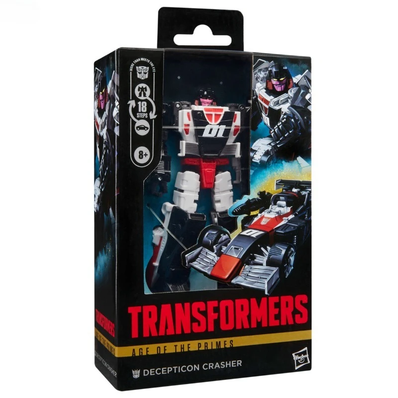 ใหม่ Hasbro Transformers ของเล่นคลาสสิก Age Of The Primes Deluxe Class Decepticon Crasher ตัวเลขหุ่นยนต์ของเล่นรวบรวมงานอดิเรกของขวัญ