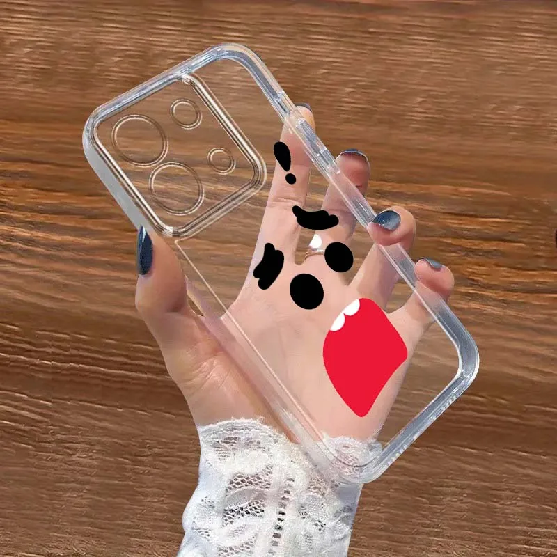 

Cartoon cute emoji pattern Phone Case For Xiaomi Redmi 10 11 K30 K40 K50 K60 K70 Pro Prime Plus Ultra Zoom 5G TPU Transparent