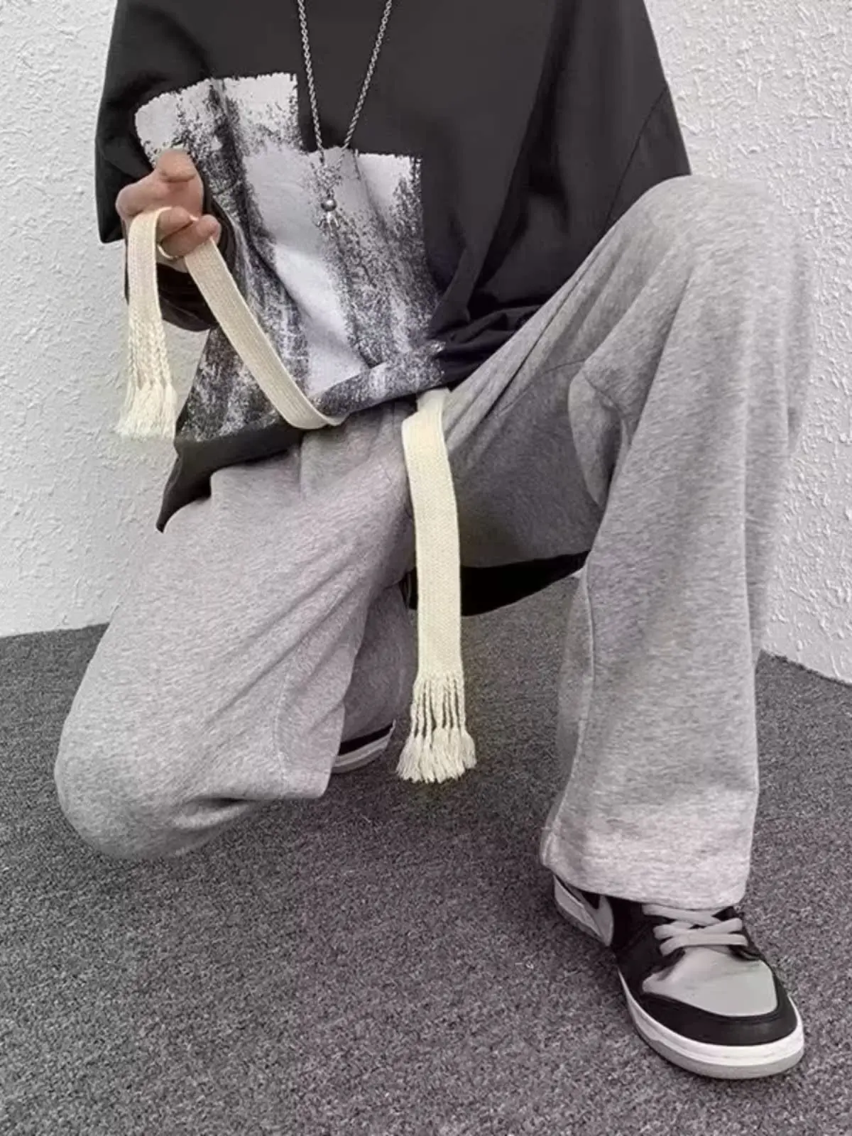 Pantalones Casuales Holgados para Hombre, de Pierna Recta y Ancha, Largos, para Primavera y Otoño, con Caída, Cómodos, de Tela Suave