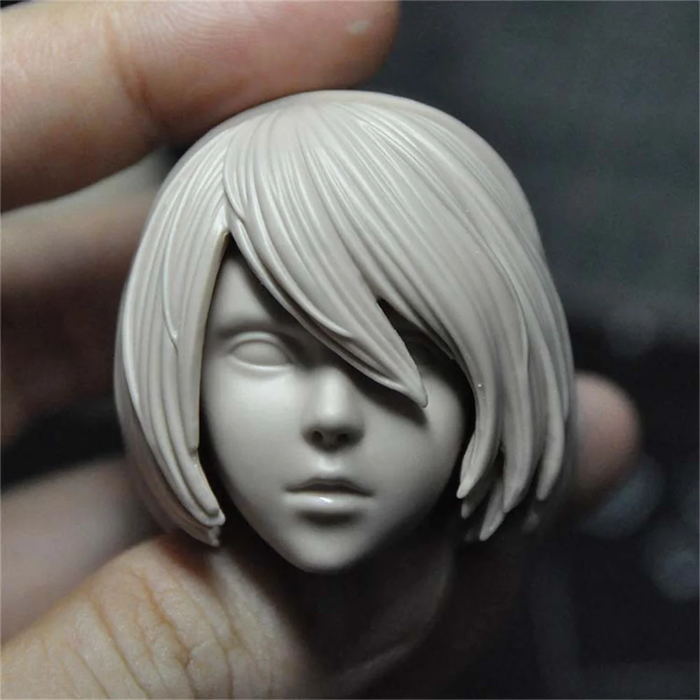 

Unpainted 1/6 Scale 2B Female Head Sculpt Anime Cute Girl Soldiers Anime Model For 12 inch Action Figure Dolls Collection