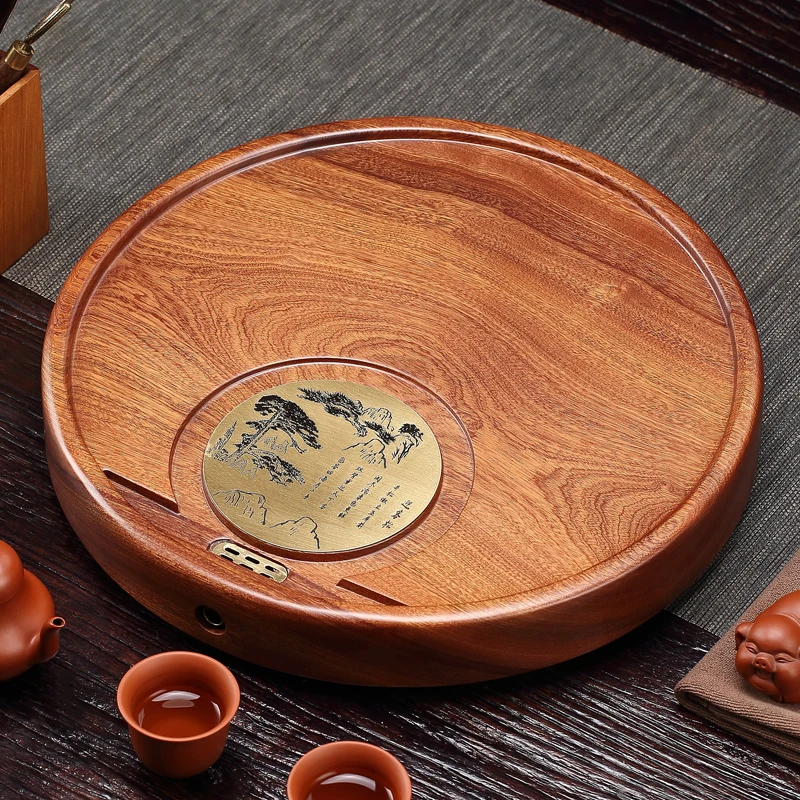 

Kung Fu Wooden Tea Tray Office Valet Hospitality Light Luxury Gift Tea Tray Fashion Accessories Bandeja Madera Home Furniture