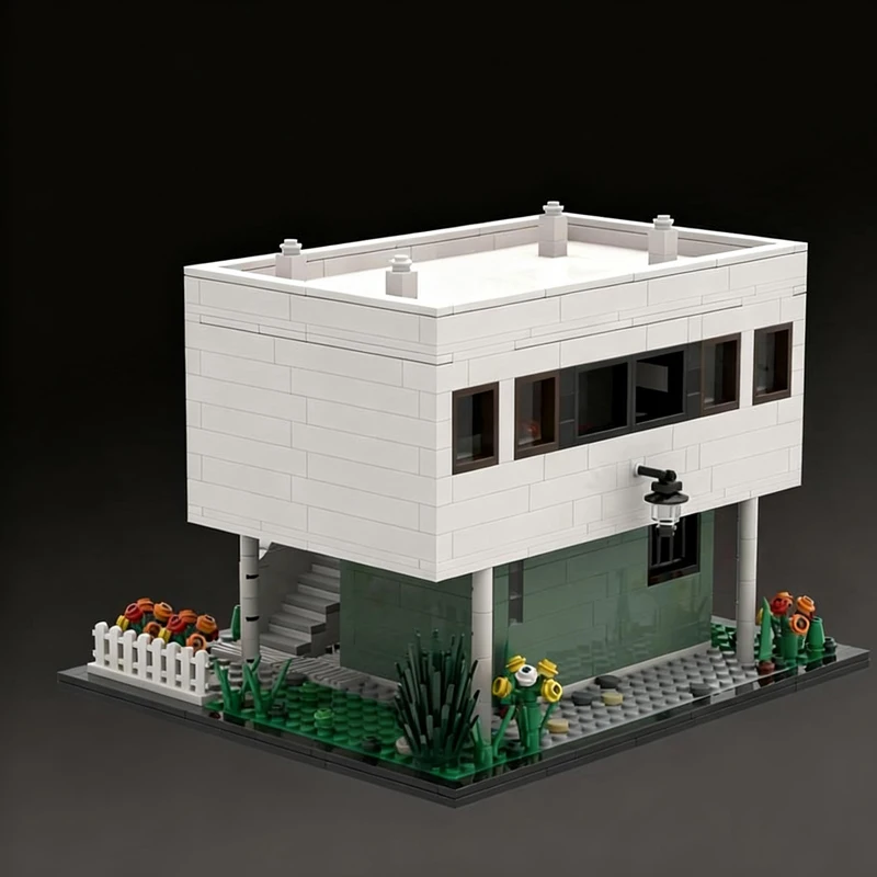 965 PCS Bouwmodel Villa Savoye MOC Aanpasbaar Modulair Bouwblok Technologie Model DIY Montage Speelgoed Cadeau
