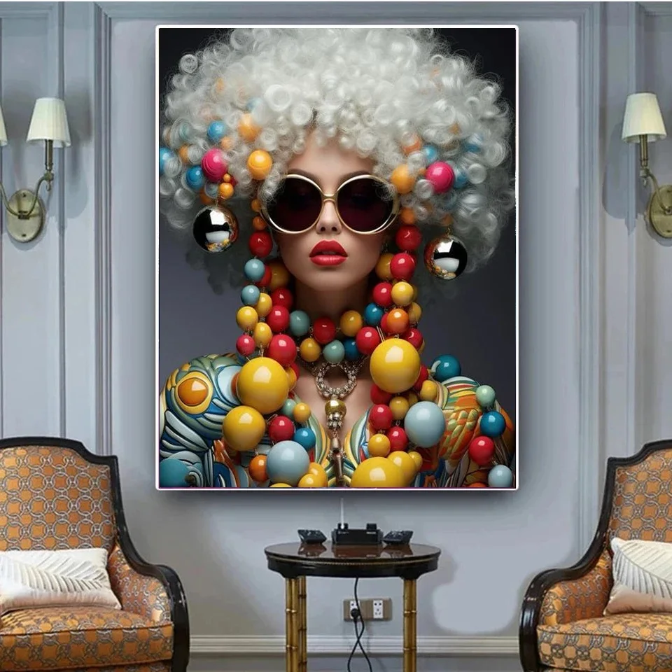 Diamond Painting Woman Wearing Glasses Flowers Portrait Mosaic Rhinestones Pictures Embroidery Sale Home Decor Cross Stitch Kits