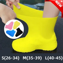 Silicone Waterproof Shoe Covers, Slip-resistant Rubber Rain Boot Overshoes, Outdoor Rainy Day Accessories, S, M, L, 1 Pair