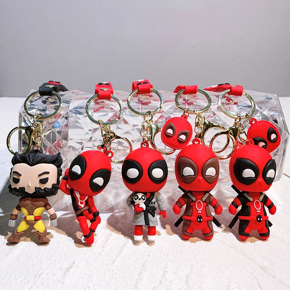 Deadpool & Wolverine Deadpool 3 Keychain Pendant Figure Doll Toy Cool Movie Doll Toy Model Figure Decoration Kid Birthday Gifts